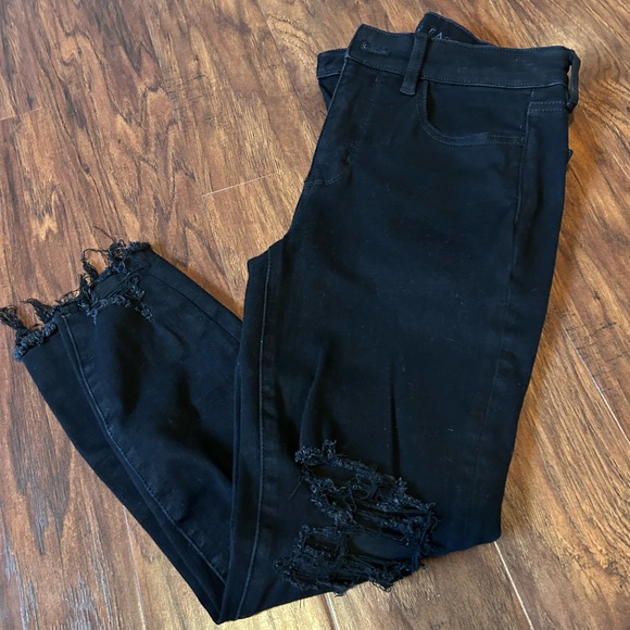 EUC Black American Eagle jeggings, size 6 x-short 🖤 - Picture 8 of 8